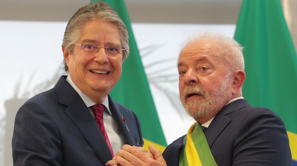Lula da Silva con Guillermo Lasso